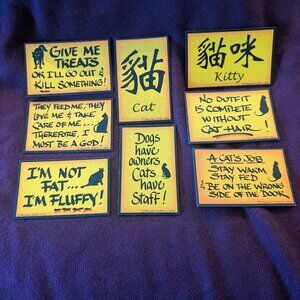 A cat palooza of refrigerator magnets (8) - Perfect for a Cat Lady or many.